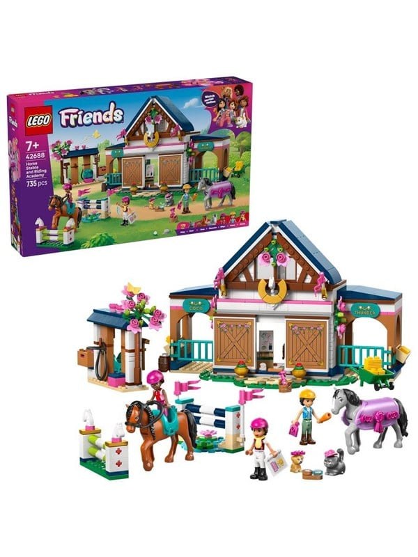 LEGO Friends 42688 Hestestald og rideskole – gave til hesteelsker